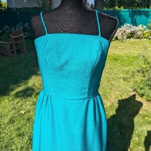 Beautiful teal vintage cocktail dress